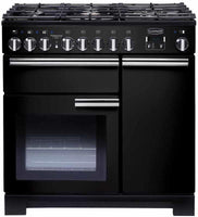 Rangemaster Range Cooker Dual Fuel PDL90DFFGB-C - Black