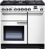 Rangemaster Range Cooker Dual Fuel PDL90DFFWH-C - White