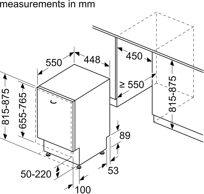Neff S875HKX21G 45 Cm Dishwasher Fully Integrated