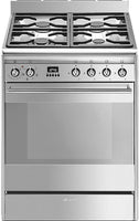 Smeg Slot In Cooker Dual Fuel SUK61MX9 - Stainless Steel