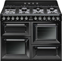 Smeg Range Cooker Dual Fuel TR4110BL1 - Black