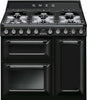 Smeg Range Cooker Dual Fuel TR93BL - Black