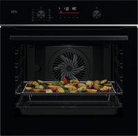AEG Single Oven Electric TS6PB521AB - Gloss Black / Steel